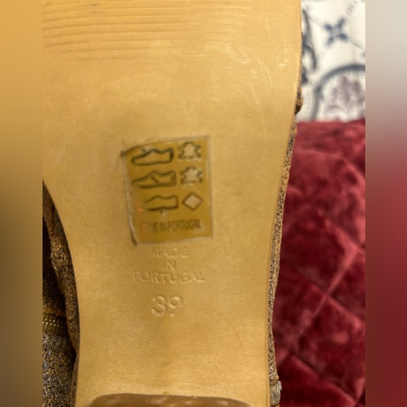 Women’s Unity in Diversity Sage Zipper Bootie Sandal tan & Black Leather size 39 - Picture 2 of 9